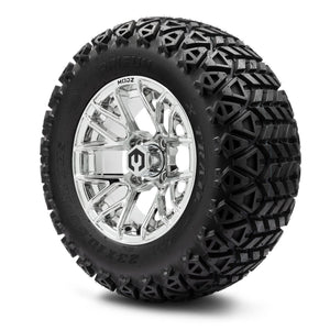 MODZ® 12" Matrix Chrome Wheels & Off-Road Tires Combo (Arisun X-Trail All-Terrain 23x10.50-12)
