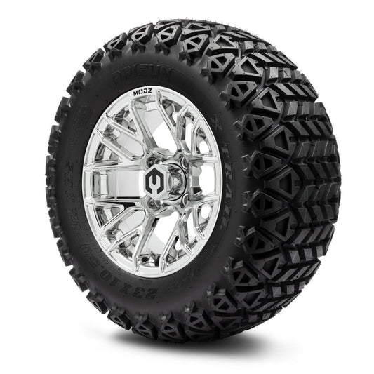 MODZ® 12" Matrix Chrome Wheels & Off-Road Tires Combo (Arisun X-Trail All-Terrain 23x10.50-12)