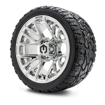 MODZ® 12" Matrix Chrome Wheels & Off-Road Tires Combo (Xcomp Gladiator Radial 205/35R-12)
