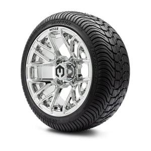MODZ® 12" Matrix Chrome Wheels & Street Tires Combo (Arisun Cruze 215/35-12)