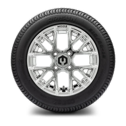 MODZ® 12" Matrix Chrome Wheels & Street Tires Combo (Arisun Cruze 215/50-12)