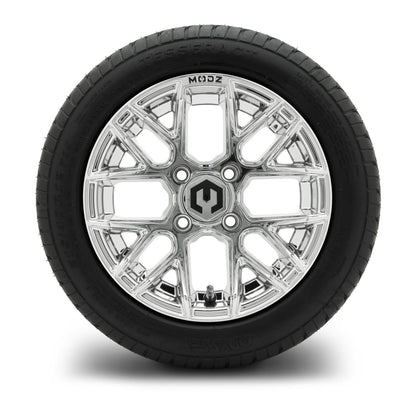 MODZ® 12" Matrix Chrome Wheels & Street Tires Combo (Odyssey Tesseract Steel-Belted Radial 215/40-R12)