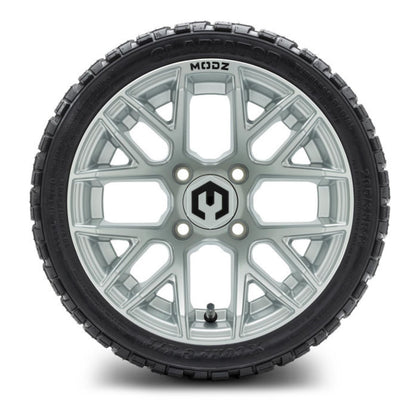 MODZ® 12" Matrix Silver Wheels & Off-Road Tires Combo (Xcomp Gladiator Radial 205/35R-12)