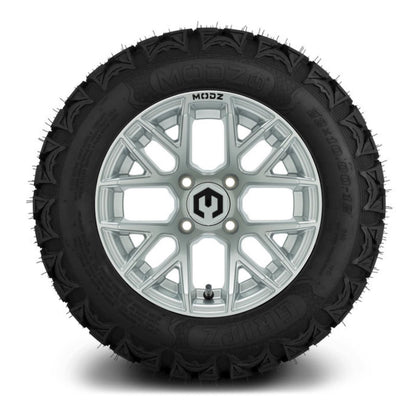 MODZ® 12" Matrix Silver Wheels & Off-Road Tires Combo (MODZ Gripz 22x10-12)