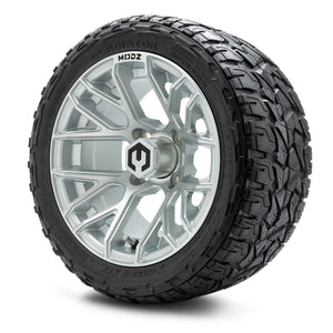 MODZ® 12" Matrix Silver Wheels & Off-Road Tires Combo (Xcomp Gladiator Radial 215/40R-12)