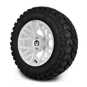 MODZ® 12" Matrix Glossy White Wheels & Off-Road Tires Combo (MODZ Gripz 22x10-12)