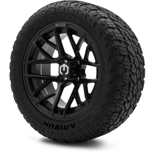 MODZ® 14" Matrix Matte Black Wheels & Off-Road Tires Combo (Arisun X-Armory All-Terrain 23x10-14 Radial)