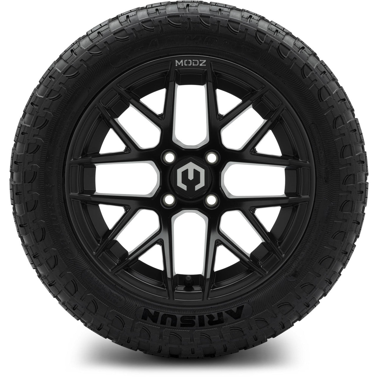 MODZ® 14" Matrix Matte Black Wheels & Off-Road Tires Combo (Arisun X-Trail All-Terrain 23x10-14)