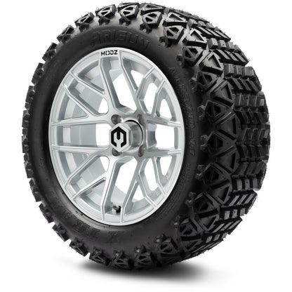 MODZ® 14" Matrix Silver Wheels & Off-Road Tires Combo (Xcomp Gladiator 23-10-14 Radial)