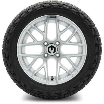 MODZ® 14" Matrix Silver Wheels & Off-Road Tires Combo (Xcomp Gladiator 23-10-14 Radial)