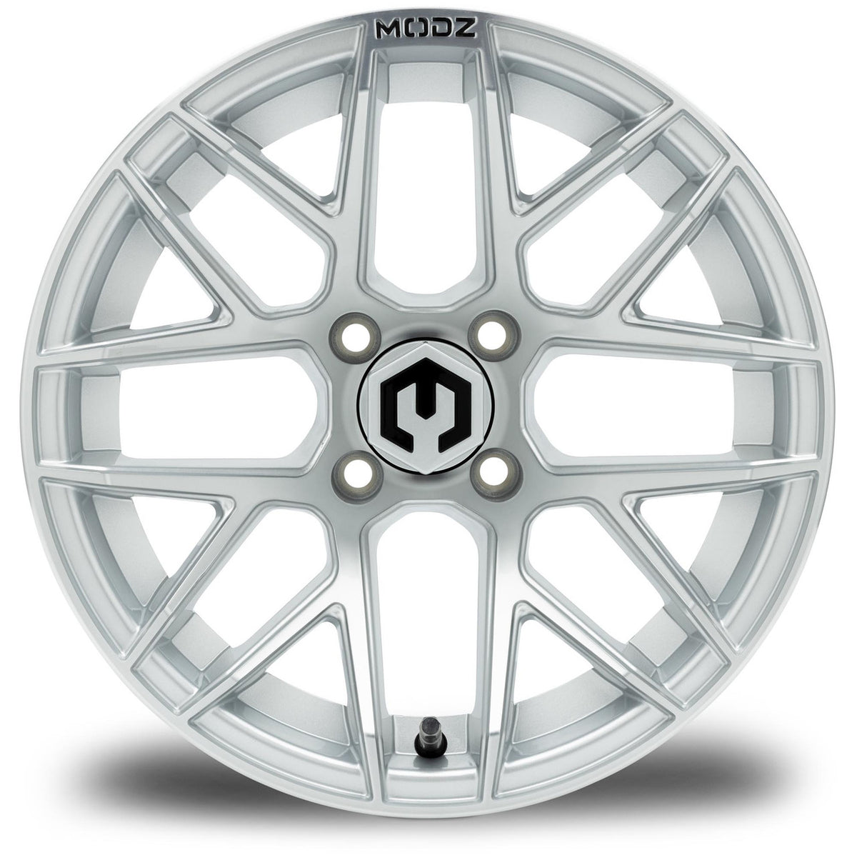 MODZ® 14" Matrix Silver Wheels & Off-Road Tires Combo (Arisun X-Trail All-Terrain 23x10-14)