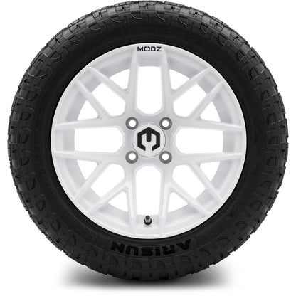 MODZ® 14" Matrix Glossy White Wheels & Off-Road Tires Combo (Xcomp Gladiator 23-10-14 Radial)