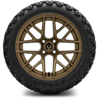 MODZ® 15" Matrix Matte Bronze Wheels & Off-Road Tires Combo (Xcomp Gladiator Steel Belted Radial 23x10-15)