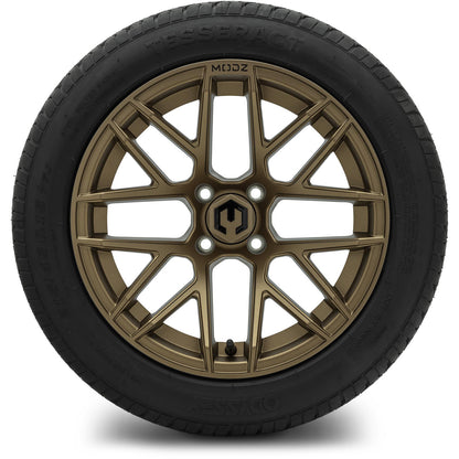 MODZ® 15" Matrix Matte Bronze Wheels & Street Tires Combo (Arisun Cruze 215/35-15)