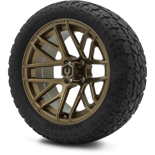 MODZ® 15" Matrix Matte Bronze Wheels & Off-Road Tires Combo (Arisun X-Armory Steel Belted Radial 23x10-15)