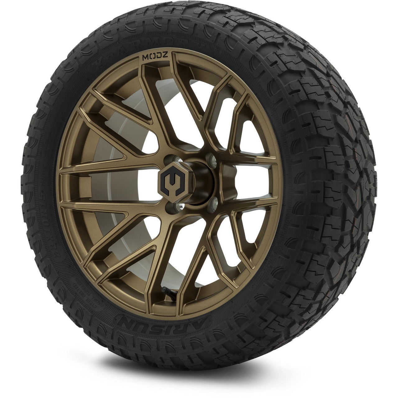 MODZ® 15" Matrix Matte Bronze Wheels & Off-Road Tires Combo (Xcomp Gladiator Steel Belted Radial 23x10-15)