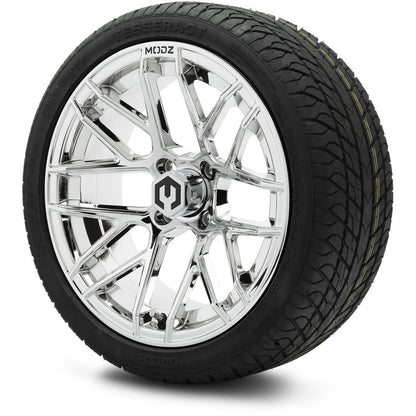 MODZ® 15" Matrix Chrome Wheels & Street Tires Combo (Arisun Cruze 215/35-15)
