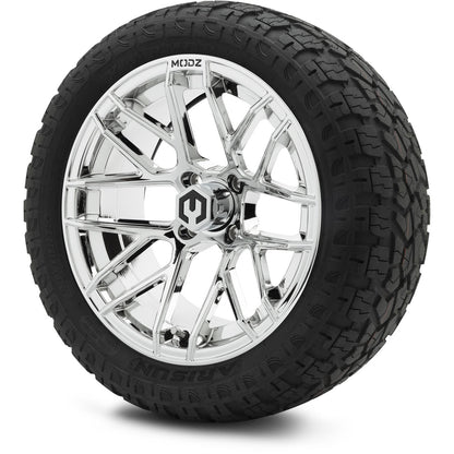 MODZ® 15" Matrix Chrome Wheels & Off-Road Tires Combo (Xcomp Gladiator Steel Belted Radial 23x10-15)