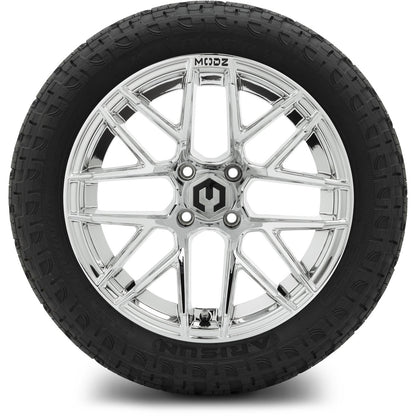 MODZ® 15" Matrix Chrome Wheels & Off-Road Tires Combo (Arisun X-Armory Steel Belted Radial 23x10-15)