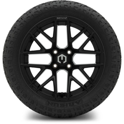 MODZ® 15" Matrix Glossy Black Wheels & Off-Road Tires Combo (Arisun X-Armory Steel Belted Radial 23x10-15)