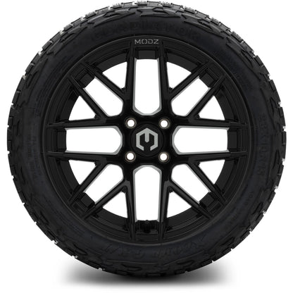 MODZ® 15" Matrix Glossy Black Wheels & Off-Road Tires Combo (Arisun X-Armory Steel Belted Radial 23x10-15)