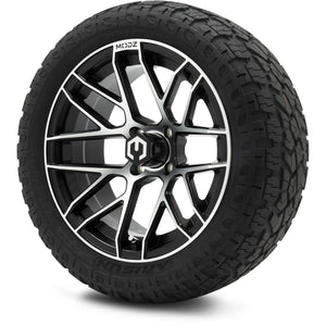 MODZ® 15" Matrix Machined Black Wheels & Off-Road Tires Combo (Arisun X-Armory Steel Belted Radial 23x10-15)