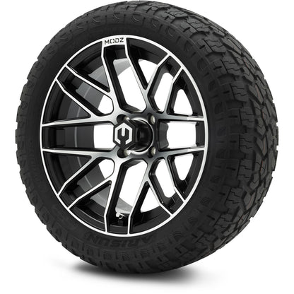 MODZ® 15" Matrix Machined Black Wheels & Off-Road Tires Combo (Arisun X-Trail All-Terrain 23x10-15)