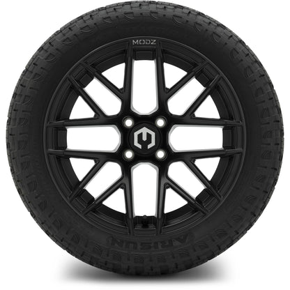 MODZ® 15" Matrix Matte Black Wheels & Off-Road Tires Combo (Arisun X-Armory Steel Belted Radial 23x10-15)