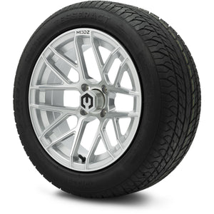 MODZ® 15" Matrix Silver Wheels & Street Tires Combo (Odyssey Tesseract Steel-Belted Radial 215/45-R15)