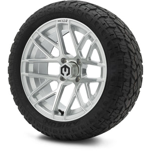 MODZ® 15" Matrix Silver Wheels & Off-Road Tires Combo (Arisun X-Armory Steel Belted Radial 23x10-15)
