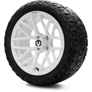 MODZ® 15" Matrix Glossy White Wheels & Off-Road Tires Combo (Xcomp Gladiator Steel Belted Radial 23x10-15)