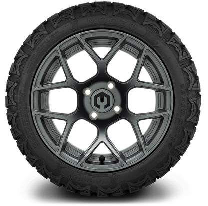 MODZ® 14" Renegade Gunmetal Wheels & Off-Road Tires Combo (Xcomp Gladiator 23-10-14 Radial)