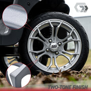 Spyder 12 inch GTW golf cart wheel - Matte Grey