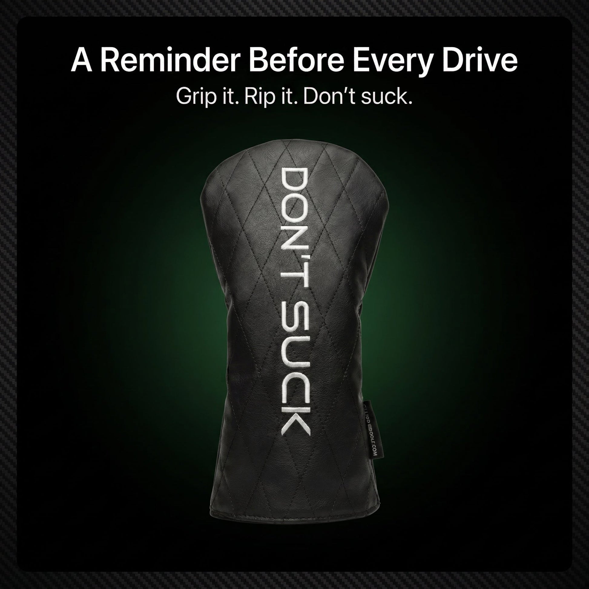 Don’t Suck™ Driver Headcover — Premium Black Diamond Quilted Fit (460cc)