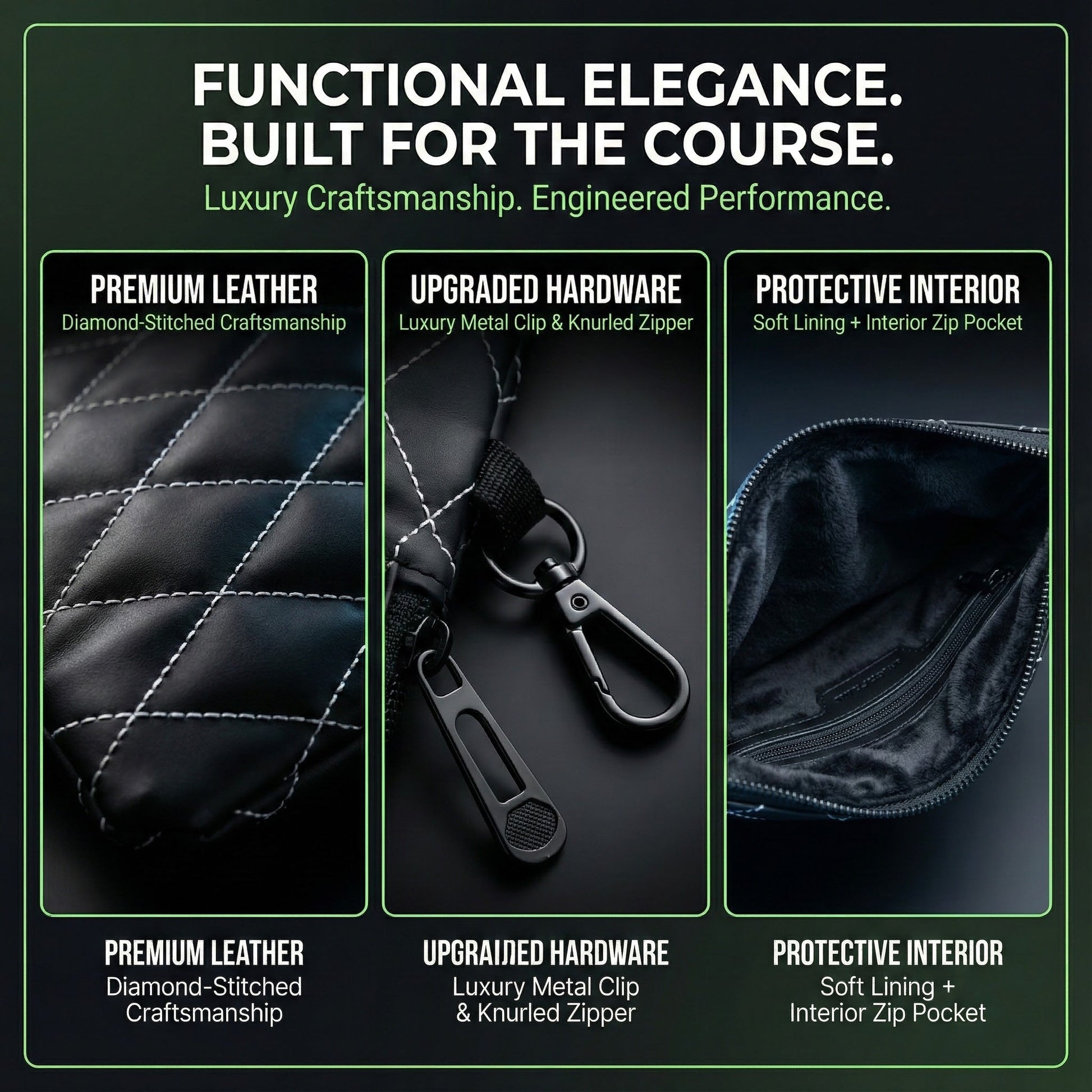 Leather Golf Utility Pouch – Premium Leather
