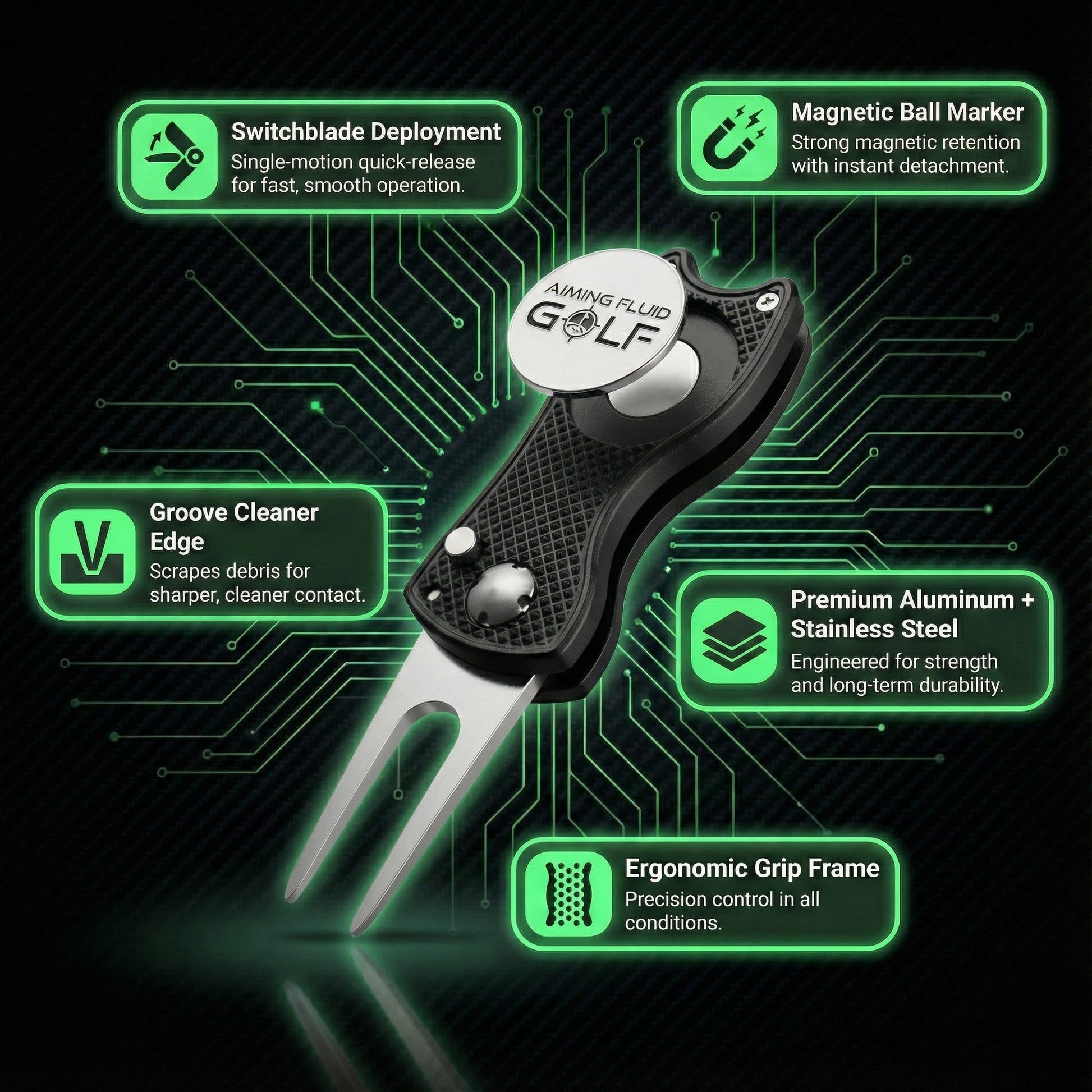 Foldable Metal Divot Tool
