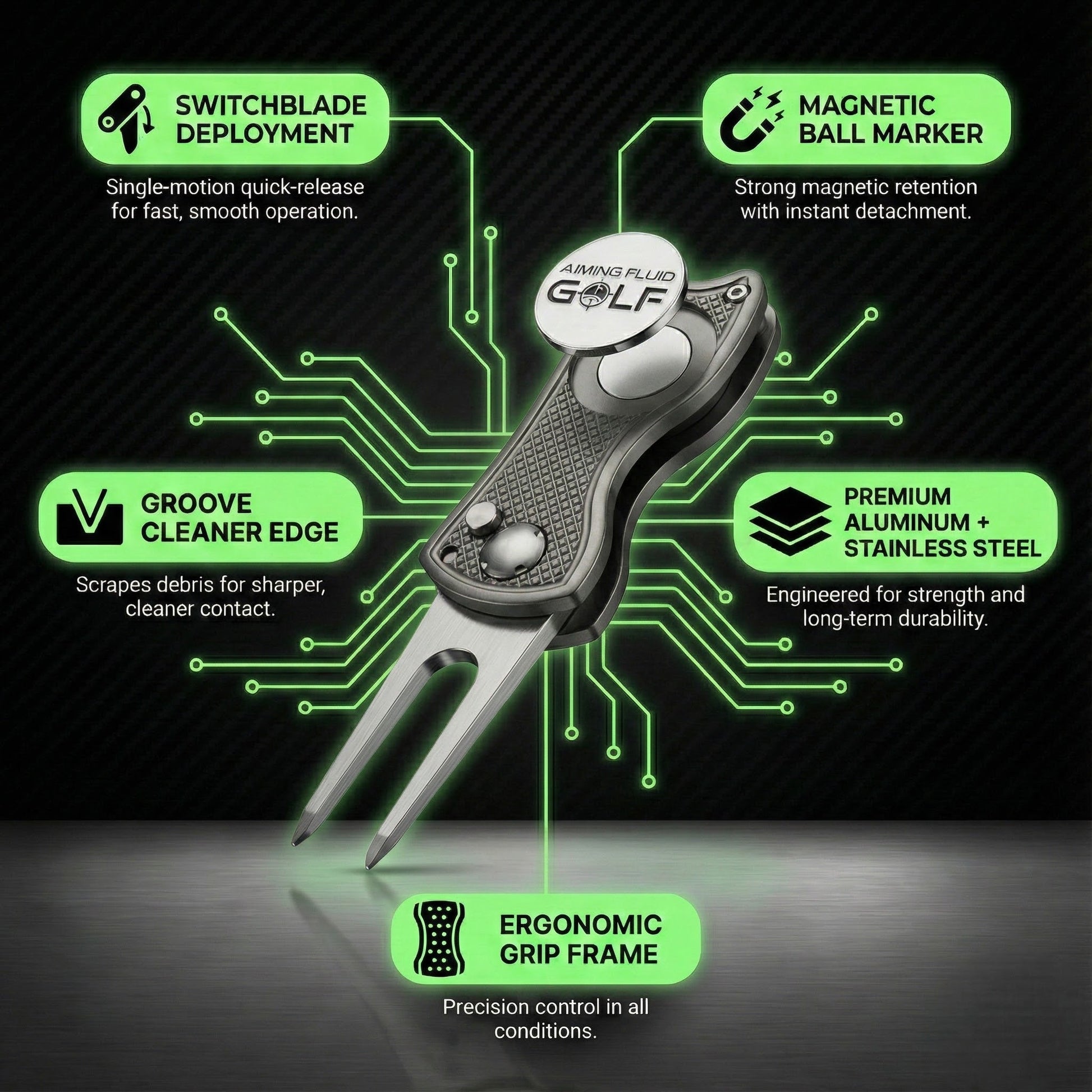 Foldable Metal Divot Tool