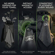 Stubby Magnetic Golf Towel + Landing Pad System
