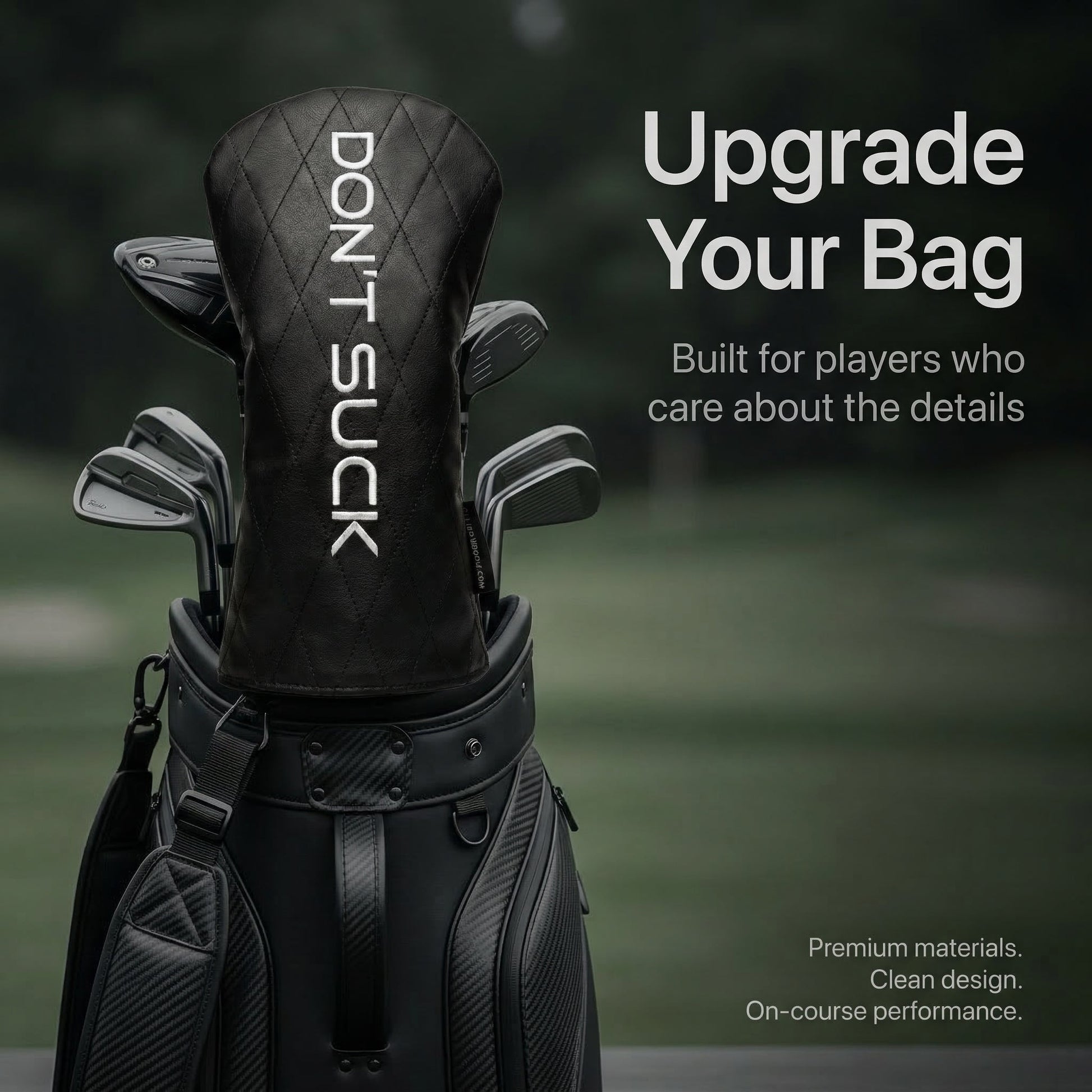 Don’t Suck™ Driver Headcover — Premium Black Diamond Quilted Fit (460cc)