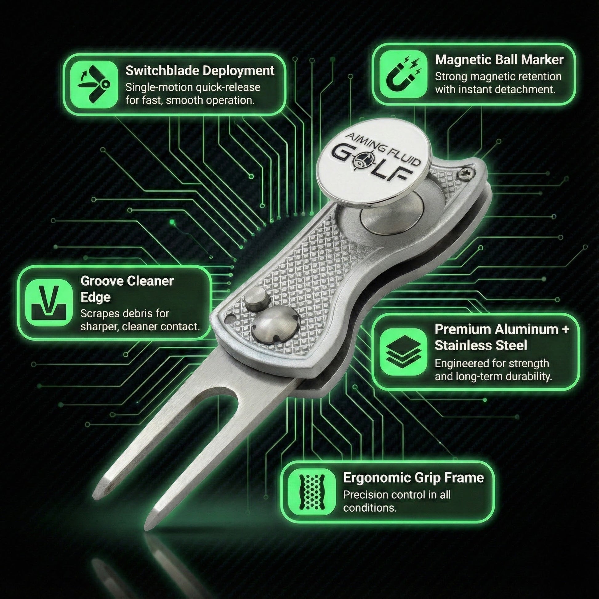 Foldable Metal Divot Tool