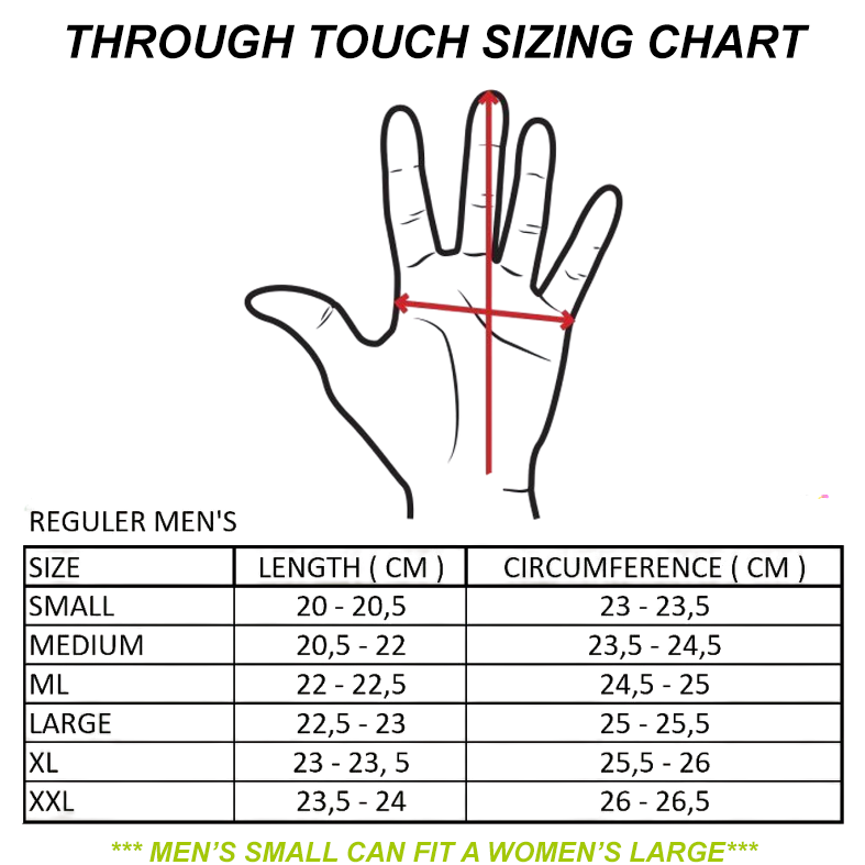 Through Touch Golf Glove - White/Green