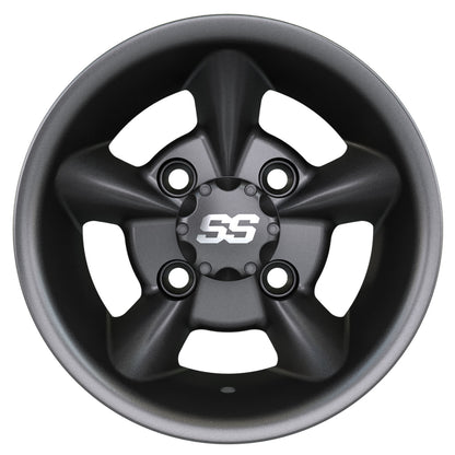 Godfather 10 inch GTW golf cart wheel - Matte Grey