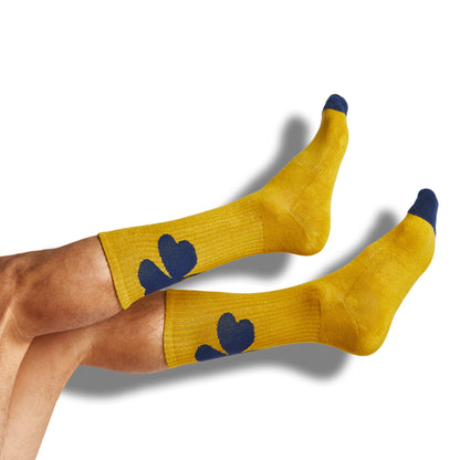 Navy Gold Mixed Socks 4 Pack -B
