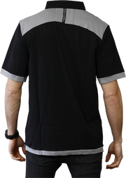 Rockwell Tri-Blend Polo - Black/Gray