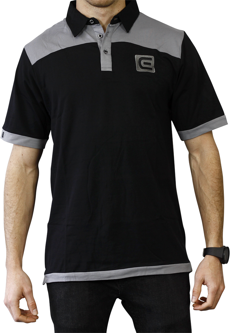 Rockwell Tri-Blend Polo - Black/Gray