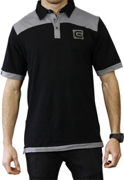 Rockwell Tri-Blend Polo - Black/Gray