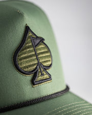 Perforated Rope Hat - Olive