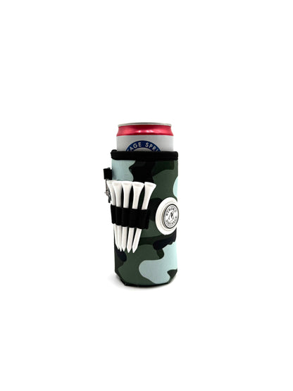 Beverage Caddie 3-in-1 Golf Insulator, Removeable Ball Marker, Bag Clip & Tees Combo