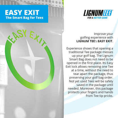 Lignum Tee - Sports Golf Tees - 72mm / 2.75" - White - 12pcs/bag