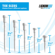 Lignum Tee - Sports Golf Tees - 72mm / 2.75